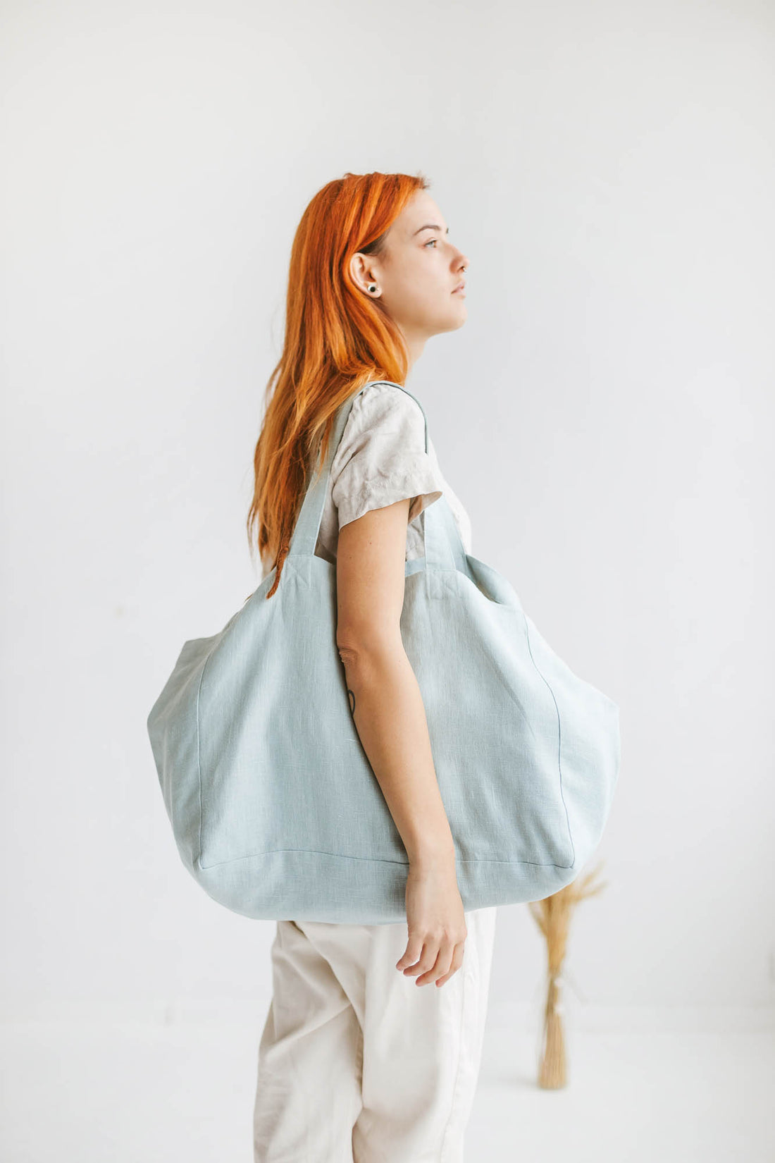 Ocean linen beach bag