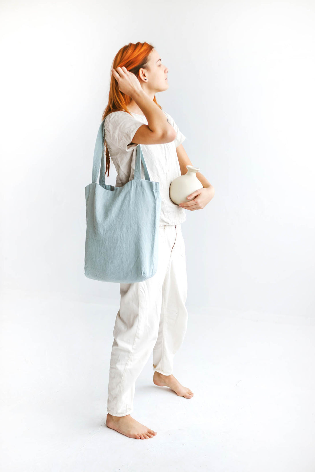 Ocean linen tote bag