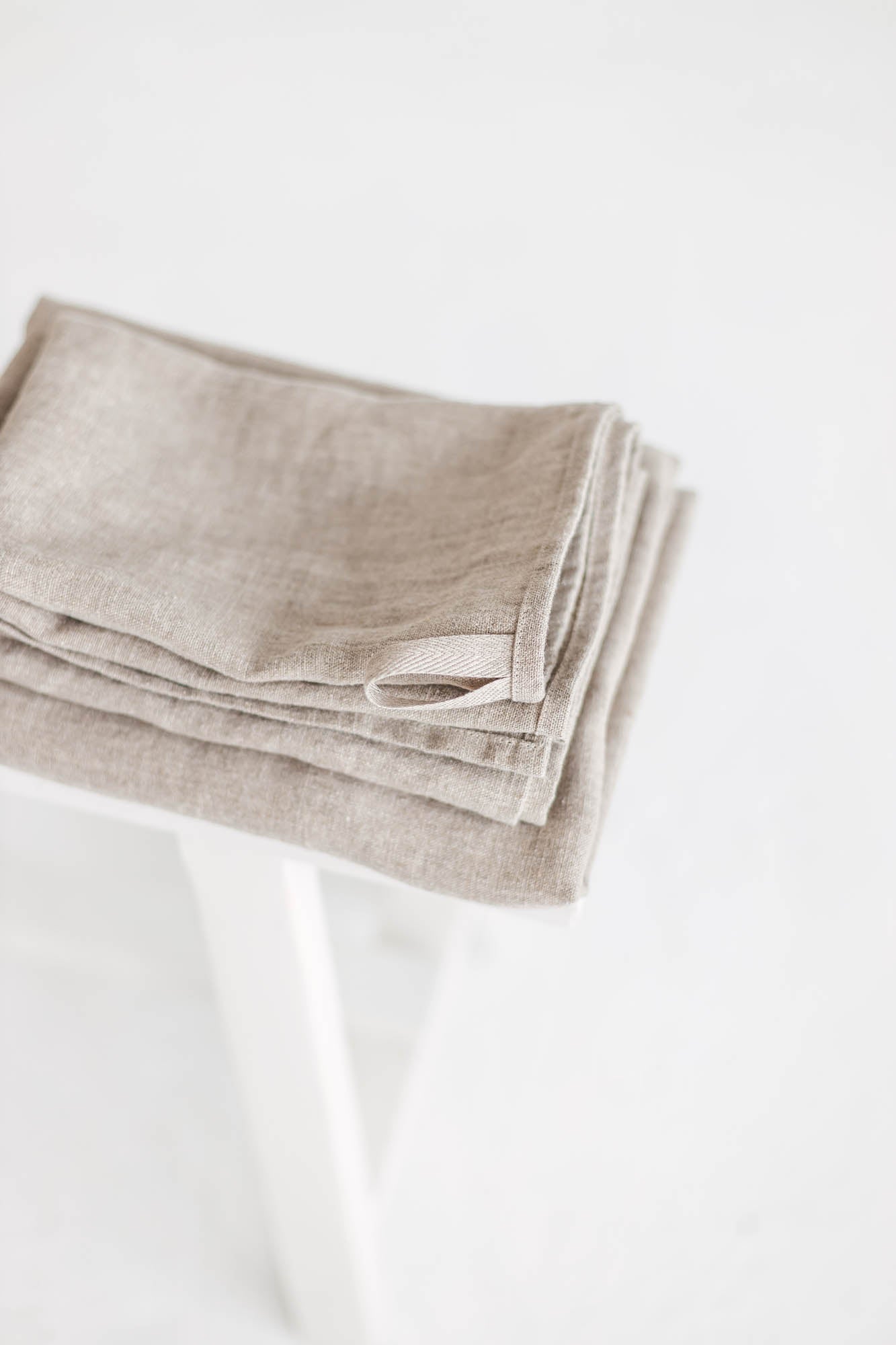 Natural linen bath towels