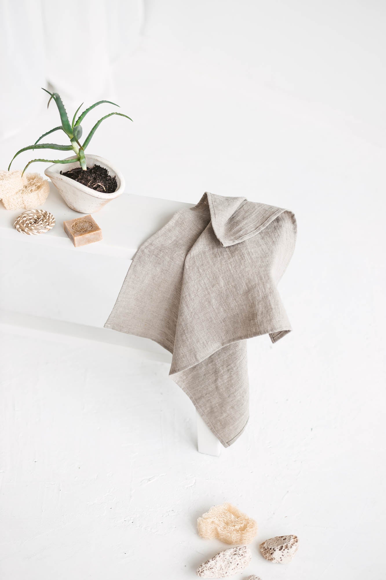 Natural linen towels - set of 2