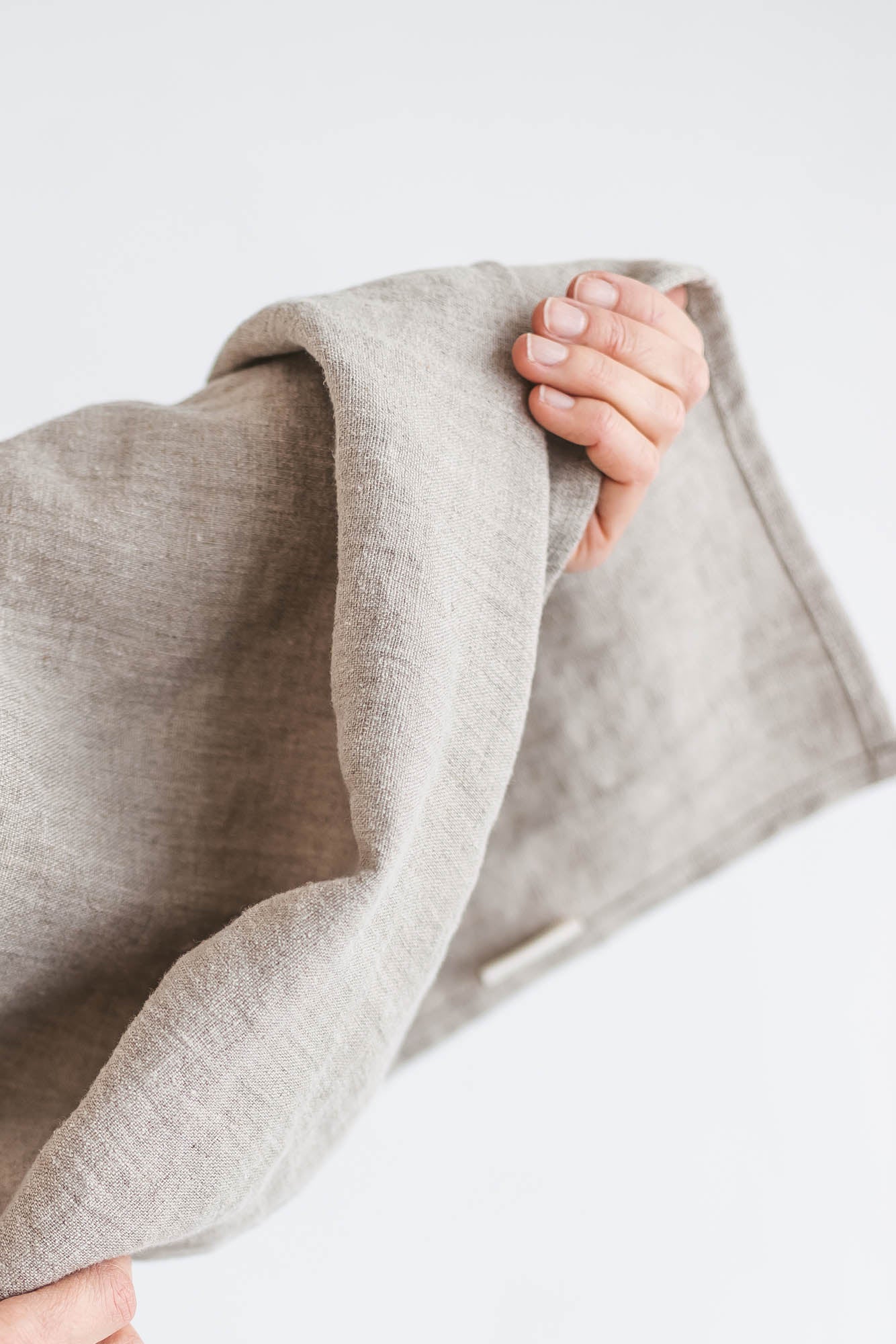 Natural linen bath towels